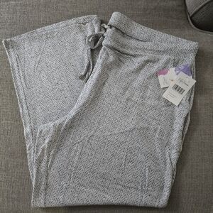 NWT Peyton Primrose Heather Gray Knit Lounge Casual Pants With Pockets 2X